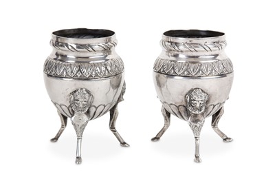 Lot 301 - A pair of early 19th century Italian silver...
