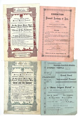 Lot 93 - Victorian East End Concert Programmes.- A...