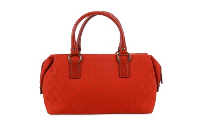 Lot 246 - Gucci Red Shoulder Bag, Guccissima canvas with...