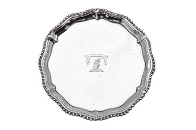 Lot 449 - A George III sterling silver waiter, London...