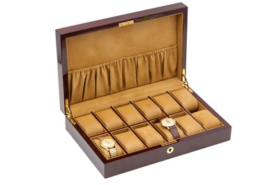 Lot 53 - WATCH BOX WITH TWO WATCHES. A MAPPLIN&WEBB...