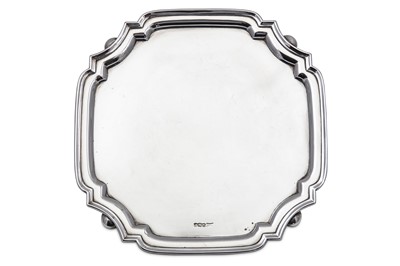 Lot 451 - An Edward VIII sterling silver salver,...