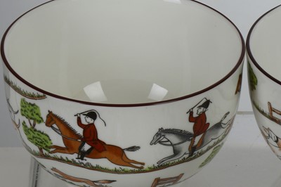 Lot 138 - A Crown Staffordshire 'Hunting Scene' pattern...