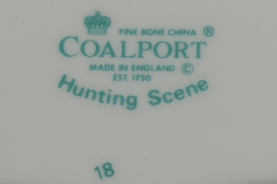 Lot 138 - A Crown Staffordshire 'Hunting Scene' pattern...