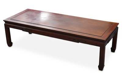 Lot 437 - A Chinese hong mu low table, Kang zhuo, 20th...
