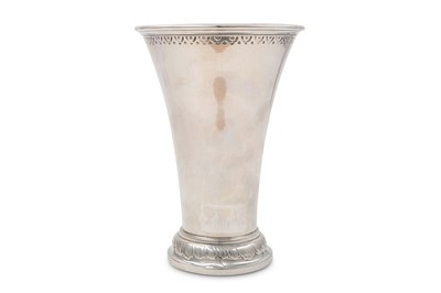 Lot 86 - A Gustav V Swedish 830 standard silver beaker,...