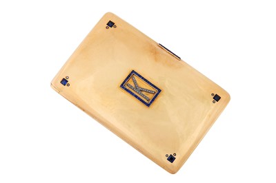 Lot 234 - A sapphire and diamond cigarette / vesta case,...