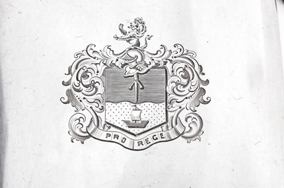 Lot 187 - A Victorian sterling silver spirit hip flask,...