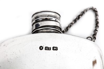 Lot 187 - A Victorian sterling silver spirit hip flask,...