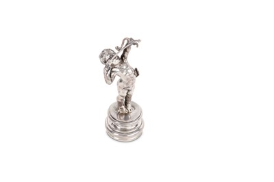 Lot 192 - A Victorian sterling silver figurative desk...