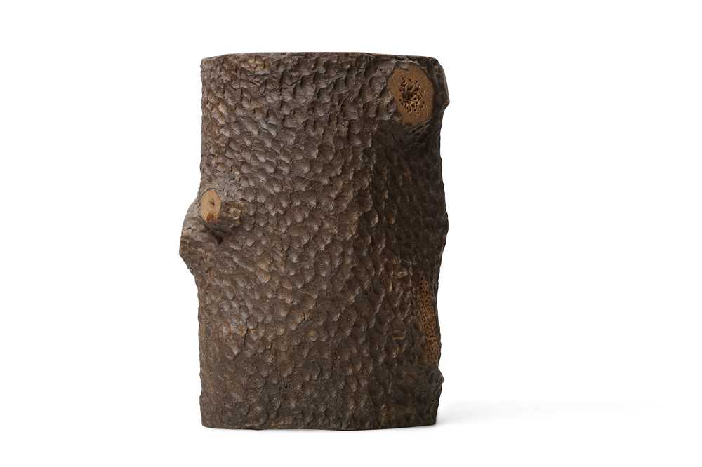 Lot 476 - A CHINESE YIXING 'TREE TRUNK' BRUSH POT,...