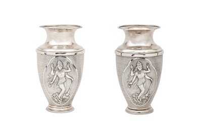 Lot 196 - A pair of late 20th century Indian silver...
