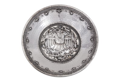 Lot 325 - A 20th century Greek 800 standard silver dish,...