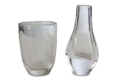 Lot 54 - A 1950s glass vase by Helen Monro Turner of...