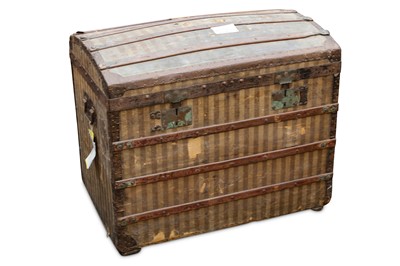 Lot 362 - A late 19th Century domed trunk, with a...