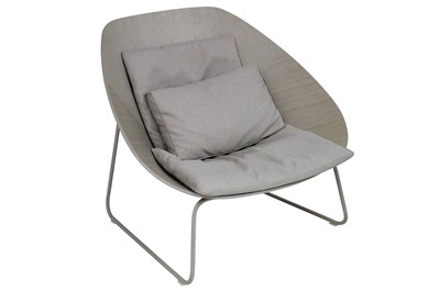 Lot 381 - A grey plywood tub chair by Jaime Hayon, with...