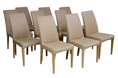Lot 379 - A set of ten contemporary Poltrona Frau tan...