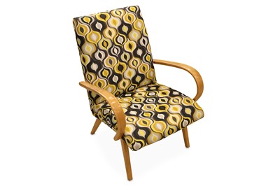 Lot 397 - A 1950s Czech easy chair, model number 53,...