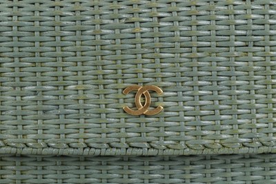 Lot 356 - Chanel Pale Green Wicker Shoulder bag, c. 2000-...