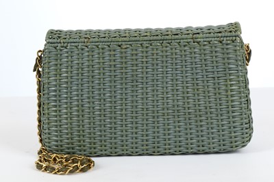 Lot 356 - Chanel Pale Green Wicker Shoulder bag, c. 2000-...