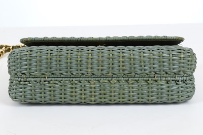 Lot 356 - Chanel Pale Green Wicker Shoulder bag, c. 2000-...