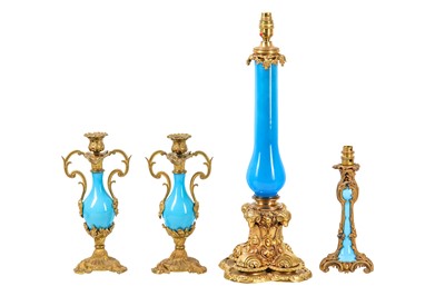 Lot 104 - A GROUP OF FOUR 19TH CENTURY AND LATER ORMOLU...