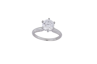 Lot 166 - A diamond single-stone ring The brilliant-cut...