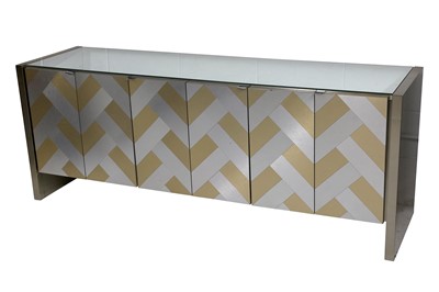 Lot 432 - A 1970s Ello brushed and polished stainless...