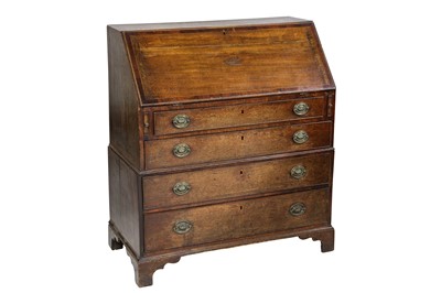 Lot 476 - A 19th Century mahogany chest of two short...