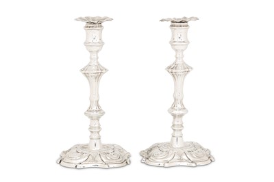 Lot 48 - A pair of George II sterling silver...