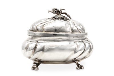 Lot 261 - A mid-18th century German silver sugar box,...