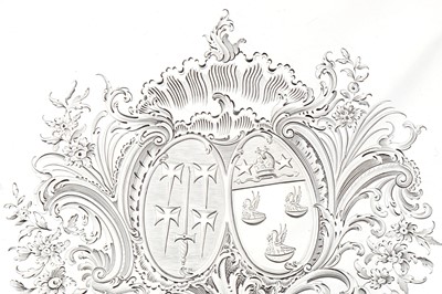 Lot 87 - A rare George II Irish sterling silver salver,...