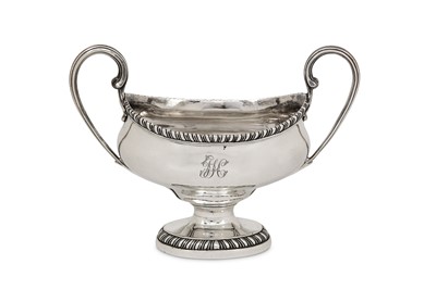 Lot 43 - A George III sterling silver open sauce tureen,...