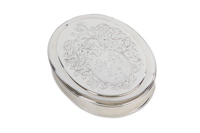 Lot 56 - A George I sterling silver tobacco box, London...