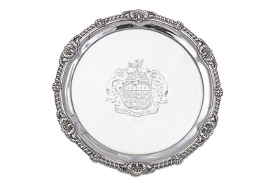 Lot 78 - A George III sterling silver salver, London...
