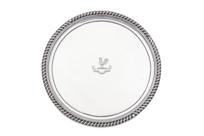 Lot 27 - A George IV sterling silver salver, London...