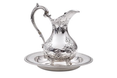 Lot 418 - A Victorian sterling silver hot milk jug,...