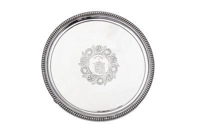 Lot 68 - A George III sterling silver salver, London...