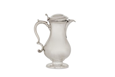 Lot 54 - A rare George II sterling silver shaving jug,...