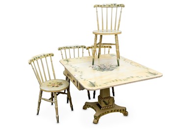 Lot 486 - A group of painted furniture items to include...