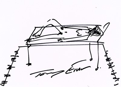 Lot 11 - Emin (Tracey) Sketch of a woman on the bed,...