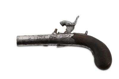 Lot 232 - A percussion lock pistol with turn-off barrel...