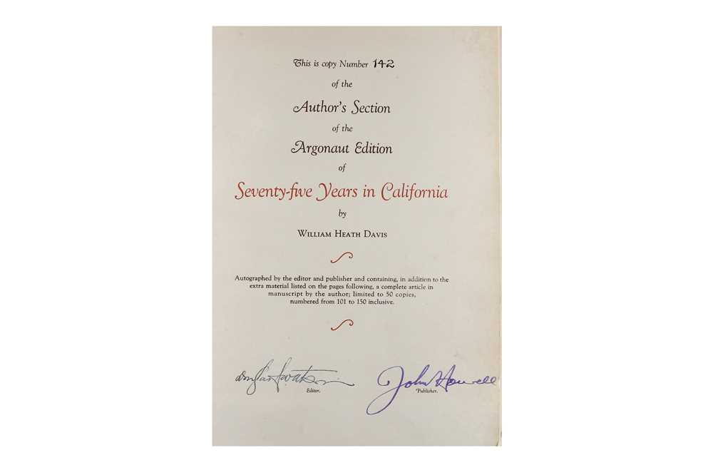 Lot 202 - Davis (William Heath) Seventy-five Years in...