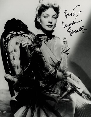 Lot 73 - Bacall (Lauren) Black and white, three-quarter...