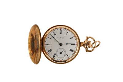 Lot 85 - ELGIN. A 14K YELLOW GOLD FOB POCKET WATCH Date:...