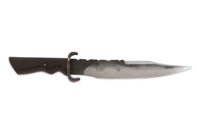 Lot 127 - A large Bowie knife made by a blacksmith from...