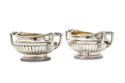 Lot 34 - A pair of George III sterling silver twin...