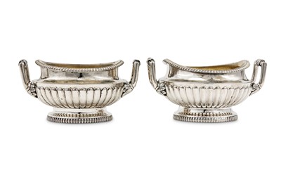 Lot 34 - A pair of George III sterling silver twin...