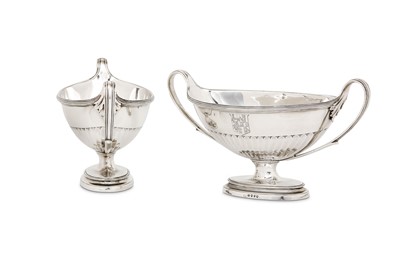 Lot 31 - A pair of George III sterling silver twin...
