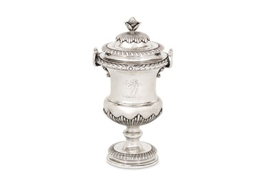 Lot 61 - A heavy George II sterling silver condiment or...